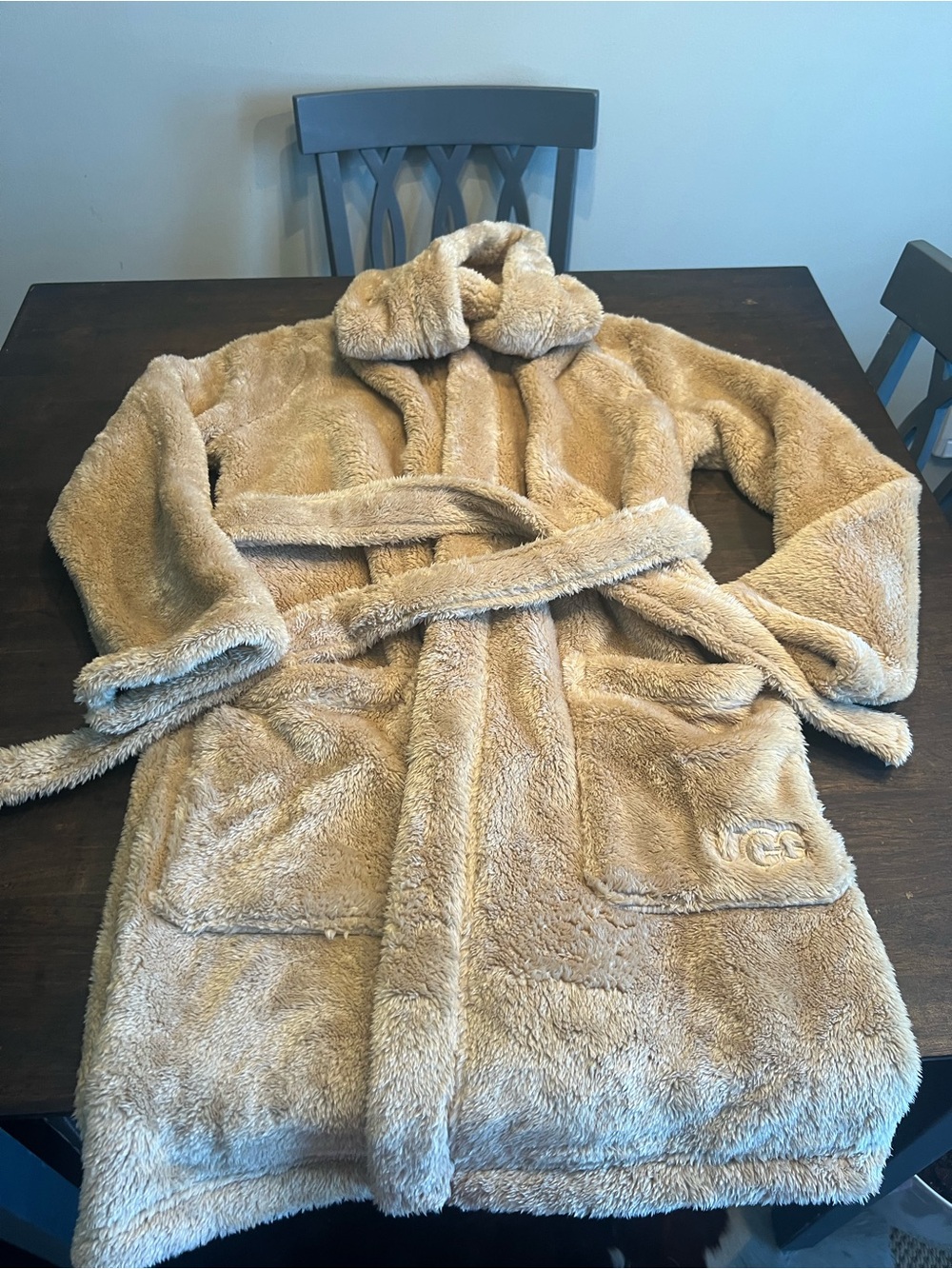 UGG Plush Hooded Fleece Jacket in Sand